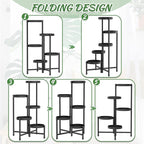 iDavosic.ly Plant Stand with Garden Tools, 5 Tier Corner Metal Flower Display - Image 5