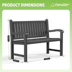 Outdoor Bench, Waterproof & Weatherproof Garden Bench - Image 3