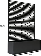 Oakland Living 6 ft. X 4 ft. Black Freestanding Metal Privacy Screen Room - Image 2