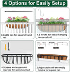 4 Pack 24" Railing Planter Window Box - Image 6