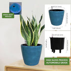 Dexceder 11x10 Inches Self Watering Planter Indoor Outdoor, Inner Pot Design - Image 3