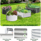 A ANLEOLIFE 12-Set 8X4X2 ft Galvanized Raised Garden Bed Kit, Oval Metal Deep - Image 7