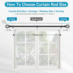 Black Curtain Rods for Windows 28 to 48 Inch, 5/8" Diameter Heavy Duty Metal - Image 4