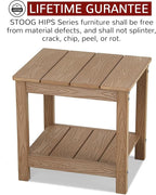 Stoog Outdoor Side Table, Weather Resistant 2-Tier Rectangle Patio End Table - Image 3