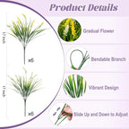 Artificial Faux Plants for Outdoor Spring Decoration, Fake Flowers Shrubs UV - Image 2