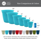 The HC Companies 16 Inch Eclipse Round Planter Pots - Image 7