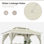 LAUSAINT HOME Semi-Permanent Outdoor Patio Gazebo 10'x13', Heavy Duty Party - Image 7