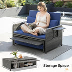 VINGLI Patio Daybed, Wicker Outdoor Daybed - Image 7