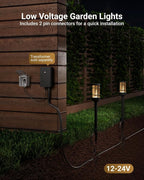 Sunco 6 Pack Low Voltage Garden Pathway Lights, LED Landscape Pathway Lighting - Image 3