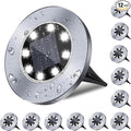 4.6 Inch Diameter Solar Ground Lights, Waterproof Solar Garden Lights, Outdoor by Rayolon