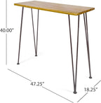 Christopher Knight Home Denali Ouotdoor Industrial Acacia Wood Bar Table - Image 3