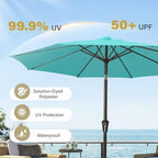 MEWAY 9ft Patio Umbrella Outdoor Table Umbrellas - Image 5