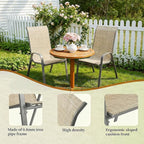 MAMIZO Patio Dining Chairs, Stackable All Weather Teslin Chair, Heavy Duty - Image 5