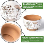 YBX 8 Inch + 6 Inch Ceramic Plant Pots, Succulent Flower Pots - Image 6