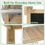 Raised Garden Bed with Transparent Acrylic Panels, Elevated Wooden Raised - Image 6