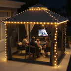 Aoxun Outdoor Gazebo for Patio 8x8, Metal Frame Canopy - Image 3