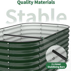 Kesfitt Raised Garden Bed Outdoor, Galvanized Steel Metal Raised Bed Planter - Image 7