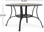 Christopher Knight Home Alfresco Outdoor Cast Aluminum Circular Dining Table - Image 3