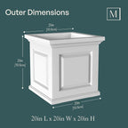 Mayne Nantucket 20-Inch Square Planter – Self-Watering, Weather-Resistant - Image 6