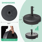 JEAREY 81.5lb Max Capacity Patio Umbrella Stand, Outdoor Umbrella Base Water - Image 6