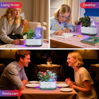 Self-Watering Plant Pot with LED Note Board & 7 Colors Pen, Led Acrylic Message - Image 5