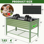 Elevated Raised Garden Bed 2' x 4'- Galvanized Metal Planter Boxes - Image 5