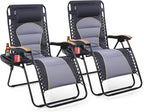Sophia & William XXL Zero Gravity Chair Set of 2, Oversized Gravity Recliner by SophiaWilliam