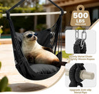 MoNiBloom Hammock Chair Hanging Rope Swing w/2 Cushions, Boho Macrame Hanging - Image 4