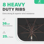 JEAREY 9FT Outdoor Patio Umbrella - Image 6