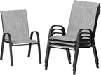 UDPATIO Patio Chairs Set of 4, Stackable Outdoor Dining Chairs by UDPATIO