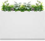 Galvanized Steel Planter Box-No Installation Required Metal Rectangular Block by Zezgeuro