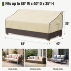 MR. COVER Outdoor Couch Cover Waterproof, Patio Furniture Covers - Image 2