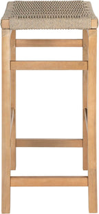 JONATHAN Y BSL1201A-SET2 Armand 30" Modern Coastal Backless Acacia Wood Outdoor - Image 6