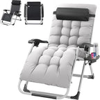 VINGLI 29" Padded Zero Gravity Chair, Lounge Chair by VINGLI