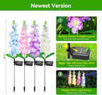 KOOPER Solar Lights Outdoor Garden Decor, 8 Pack Upgraded Delphinium Solar - Image 6