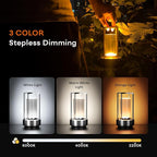 Portable Metal Table Lamp for Indoor/Outdoor, Rechargeable Cordless LED Lamp - Image 3