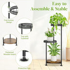 Plant Stand Indoor Outdoor Clearance, 3 Tier Metal Flower Shelf Pot Holder - Image 3