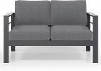 Solaste Outdoor Loveseat Aluminum Patio Furniture Sofa, All-Weather Metal - Image 7