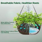 T4U Hanging Planters for Outdoor Plants, 10 Inch 6 Pack Fabric Hanging Baskets - Image 3
