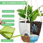 Hanging Planters for Indoor Outdoor Plants, 2 Pack Self Watering Hanging Pot - Image 3