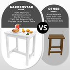 Adirondack Square Side Table, one-Tier Outdoor end Table, Patio Side Table - Image 5