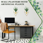 2 Pieces Gold Wall Decor Hanging Planters - Image 6