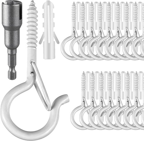 24 PCS Q-Hanger Hooks, Screw Hooks by FSAH