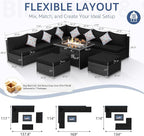 NICESOUL 10 Pcs Outdoor Sectional Set - Image 4