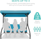 Best Choice Products 3-Seat Outdoor Large Converting Canopy Swing Glider - Image 4