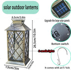 Solar Outdoor Lantern, Garden Hanging Waterproof Lanterns PVC Upgrade 3 LED - Image 5