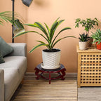 Geetery 2 Pcs 4 to 12 in Wooden Plant Stands Indoor Chinese Oriental Plant Stand - Image 7