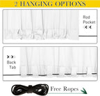 NICETOWN 2 Panels Outdoor Curtains Waterproof Fixed Grommet/Back Tab on Top & - Image 2