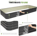 5-in-1 Adjustable Raised Garden Bed Kit | Galvanized Planter Boxes - Image 8
