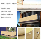 LOVE STORY Balcony Privacy Screen, 3.3' x19.7' Sand Deck Shield Screen Fence - Image 5